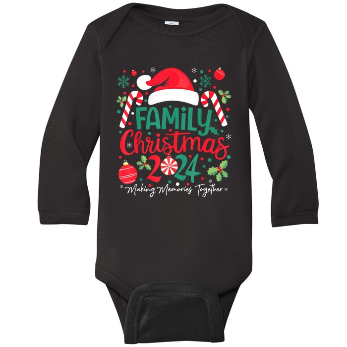 Christmas Squad Xmas Matching Pajamas Family Christmas 2024 Gift Baby Long Sleeve Bodysuit