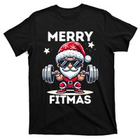 Christmas Santa Xmas Fitness Ugly Christmas Merry Fitmas T-Shirt