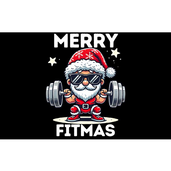 Christmas Santa Xmas Fitness Ugly Christmas Merry Fitmas Bumper Sticker