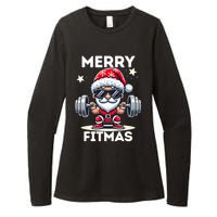 Christmas Santa Xmas Fitness Ugly Christmas Merry Fitmas Womens CVC Long Sleeve Shirt