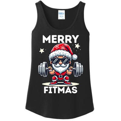 Christmas Santa Xmas Fitness Ugly Christmas Merry Fitmas Ladies Essential Tank