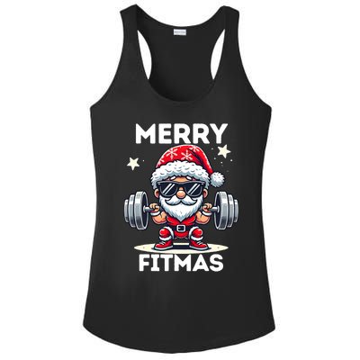 Christmas Santa Xmas Fitness Ugly Christmas Merry Fitmas Ladies PosiCharge Competitor Racerback Tank