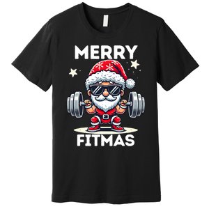 Christmas Santa Xmas Fitness Ugly Christmas Merry Fitmas Premium T-Shirt