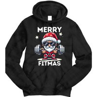 Christmas Santa Xmas Fitness Ugly Christmas Merry Fitmas Tie Dye Hoodie