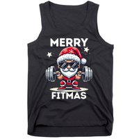 Christmas Santa Xmas Fitness Ugly Christmas Merry Fitmas Tank Top