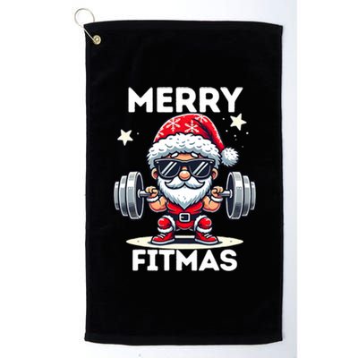 Christmas Santa Xmas Fitness Ugly Christmas Merry Fitmas Platinum Collection Golf Towel