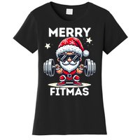 Christmas Santa Xmas Fitness Ugly Christmas Merry Fitmas Women's T-Shirt