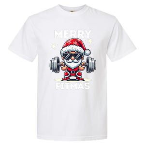 Christmas Santa Xmas Fitness Ugly Christmas Merry Fitmas Garment-Dyed Heavyweight T-Shirt