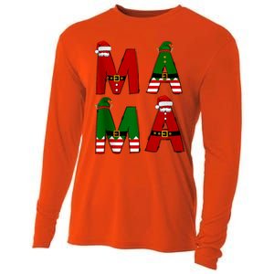 Cute Santa Xmas Holly Funny Mom Mama Mother Moms Christmas Gift Cooling Performance Long Sleeve Crew