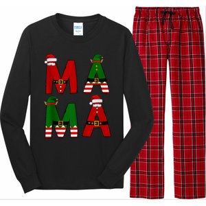 Cute Santa Xmas Holly Funny Mom Mama Mother Moms Christmas Gift Long Sleeve Pajama Set