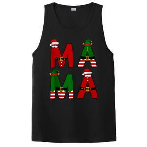 Cute Santa Xmas Holly Funny Mom Mama Mother Moms Christmas Gift PosiCharge Competitor Tank