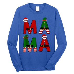 Cute Santa Xmas Holly Funny Mom Mama Mother Moms Christmas Gift Long Sleeve Shirt