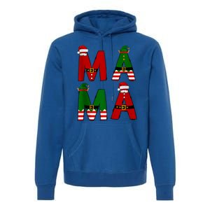 Cute Santa Xmas Holly Funny Mom Mama Mother Moms Christmas Gift Premium Hoodie