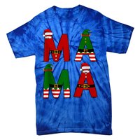 Cute Santa Xmas Holly Funny Mom Mama Mother Moms Christmas Gift Tie-Dye T-Shirt