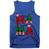 Cute Santa Xmas Holly Funny Mom Mama Mother Moms Christmas Gift Tank Top