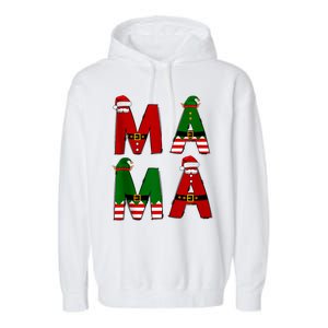 Cute Santa Xmas Holly Funny Mom Mama Mother Moms Christmas Gift Garment-Dyed Fleece Hoodie