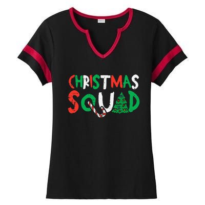 Christmas Squad Xmas Christmas Family Friend Ladies Halftime Notch Neck Tee