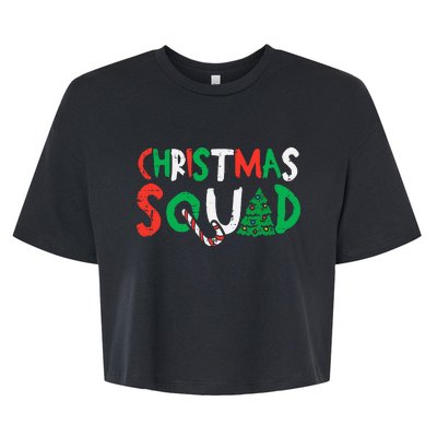 Christmas Squad Xmas Christmas Family Friend Bella+Canvas Jersey Crop Tee