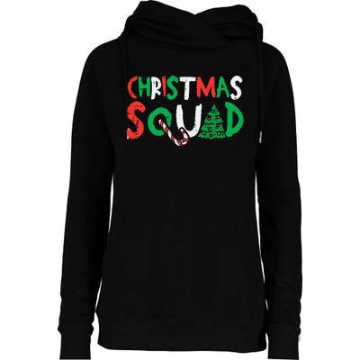 Christmas Squad Xmas Christmas Family Friend Womens Funnel Neck Pullover Hood