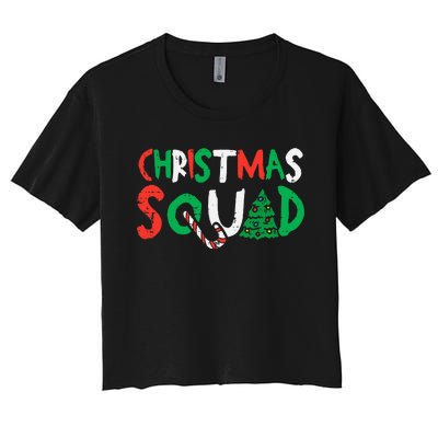 Christmas Squad Xmas Christmas Family Friend Women's Crop Top Tee