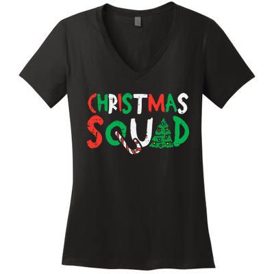 Christmas Squad Xmas Christmas Family Friend Women's V-Neck T-Shirt