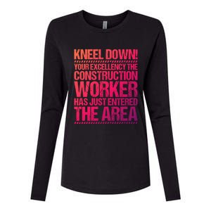 Construction Site Your Excellency Construction Worker Gift Womens Cotton Relaxed Long Sleeve T-Shirt