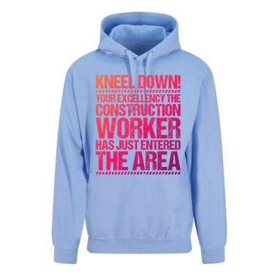 Construction Site Your Excellency Construction Worker Gift Unisex Surf Hoodie