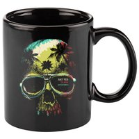 Cool Say Yes To New Adventures Tropical Grunge Skull 11oz C Handle Ceramic Mug