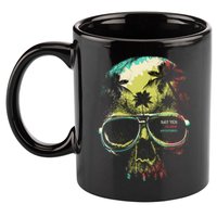 Cool Say Yes To New Adventures Tropical Grunge Skull 11oz C Handle Ceramic Mug