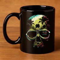 Cool Say Yes To New Adventures Tropical Grunge Skull 11oz C Handle Ceramic Mug