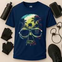 Cool Say Yes To New Adventures Tropical Grunge Skull Cooling Performance Crew T-Shirt