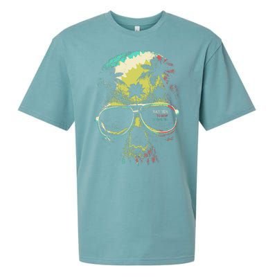 Cool Say Yes To New Adventures Tropical Grunge Skull Sueded Cloud Jersey T-Shirt