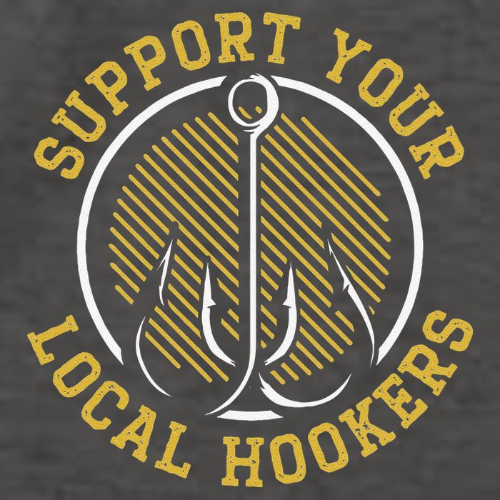 Cute Support Your Local Hookers Fishing Fisherman Master Baiter Vector Backpack