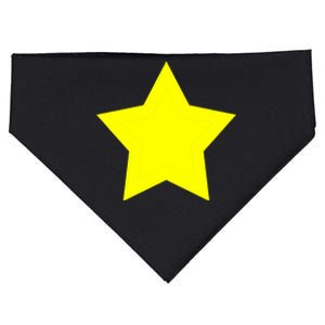 Christmas Star Yellow 5 Sided Star Shape Primary USA-Made Doggie Bandana