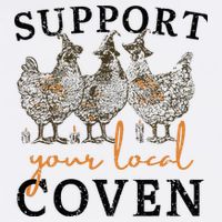 Chicken Support Your Local Coven Witch Girl Farm Lover Cooling Performance Crew T-Shirt