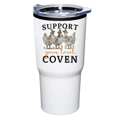 Chicken Support Your Local Coven Witch Girl Farm Lover Tumbler