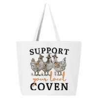 Chicken Support Your Local Coven Witch Girl Farm Lover 25L Jumbo Tote