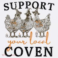 Chicken Support Your Local Coven Witch Girl Farm Lover Wool Snapback Cap