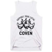 Chicken Support Your Local Coven Witch Farm Lover Tank Top