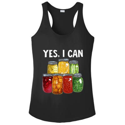 Canning Season Yes I Can Jar Pickling Preserving Food Canner Ladies PosiCharge Competitor Racerback Tank
