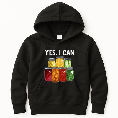 Canning Season Yes I Can Jar Pickling Preserving Food Canner Kids Hoodie