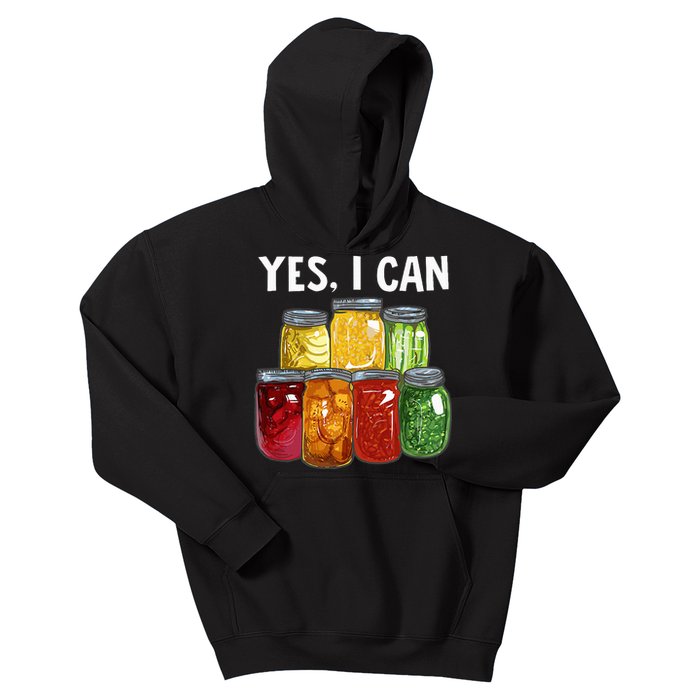 Canning Season Yes I Can Jar Pickling Preserving Food Canner Kids Hoodie