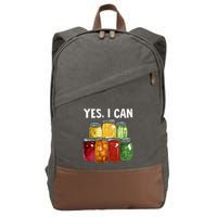 Canning Season Yes I Can Jar Pickling Preserving Food Canner Cotton Canvas Backpack