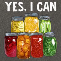 Canning Season Yes I Can Jar Pickling Preserving Food Canner Cotton Canvas Backpack