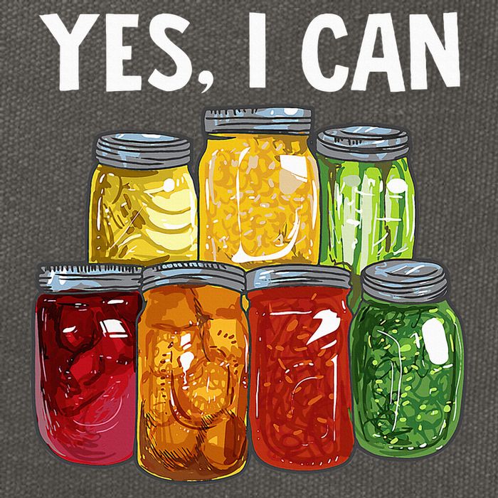 Canning Season Yes I Can Jar Pickling Preserving Food Canner Cotton Canvas Backpack