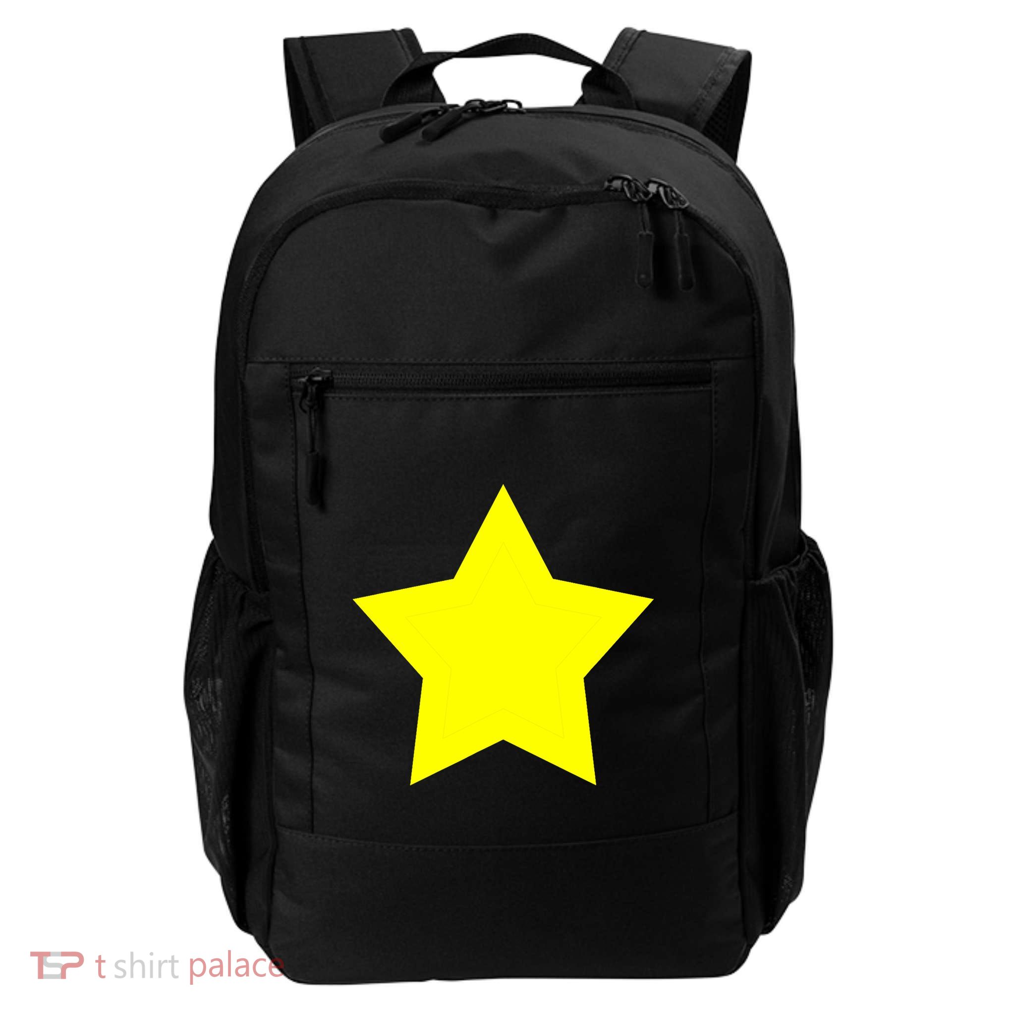 Christmas Star Yellow 5 Sided Star Shape Primary Daily Commute Backpack