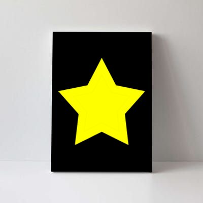 Christmas Star Yellow 5 Sided Star Shape Primary Canvas