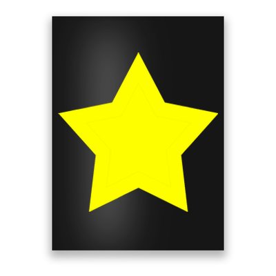 Christmas Star Yellow 5 Sided Star Shape Primary Poster