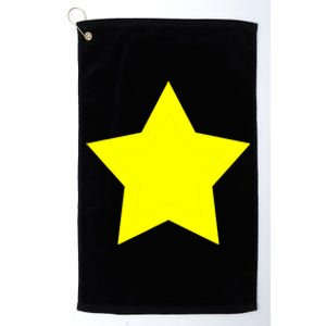 Christmas Star Yellow 5 Sided Star Shape Primary Platinum Collection Golf Towel