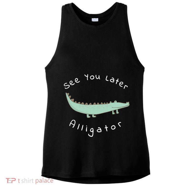 Cute See You Later Alligator Funny Zoo Animal Gift Ladies PosiCharge Tri-Blend Wicking Tank